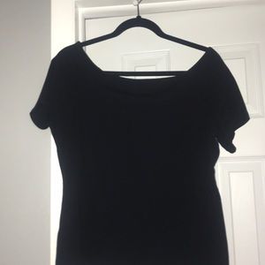 Off the shoulder black top